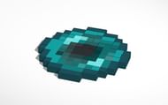 A cool 3D render of an ender pearl (Image via tinkercad)